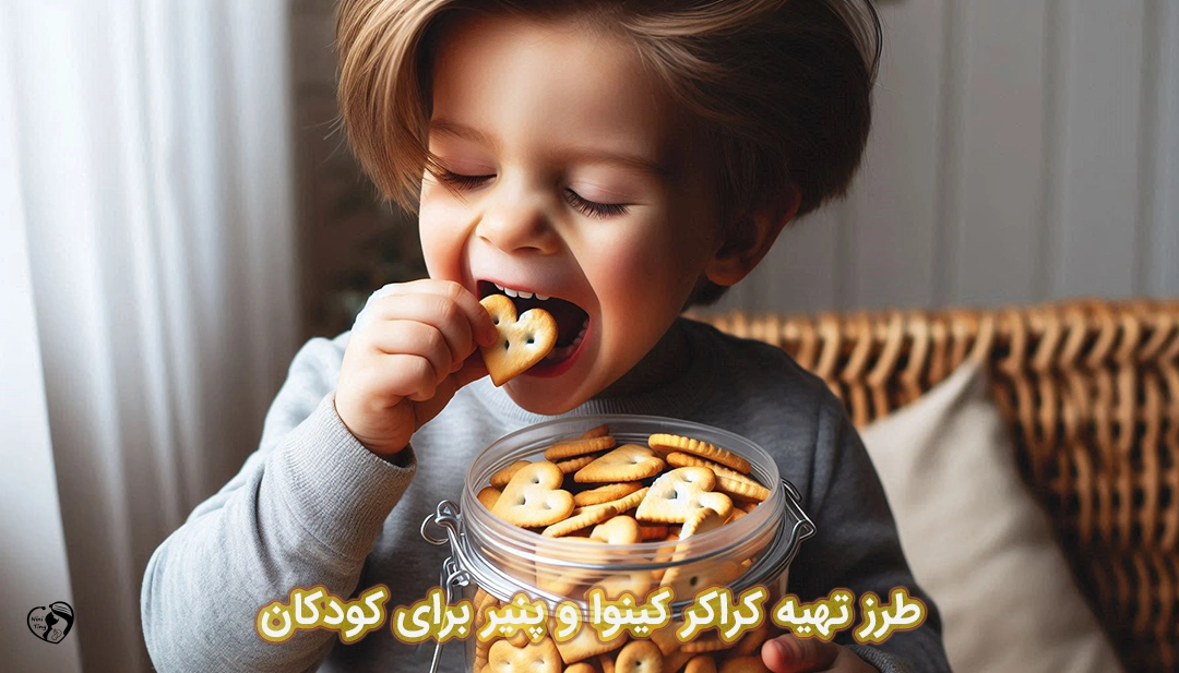 کراکر کینوا و پنیر برای کودکان طرز تهیه کراکر کینوا و پنیر برای کودکان