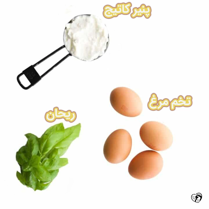 مافین تخم مرغ و پنیر کاتیج برای کودکان