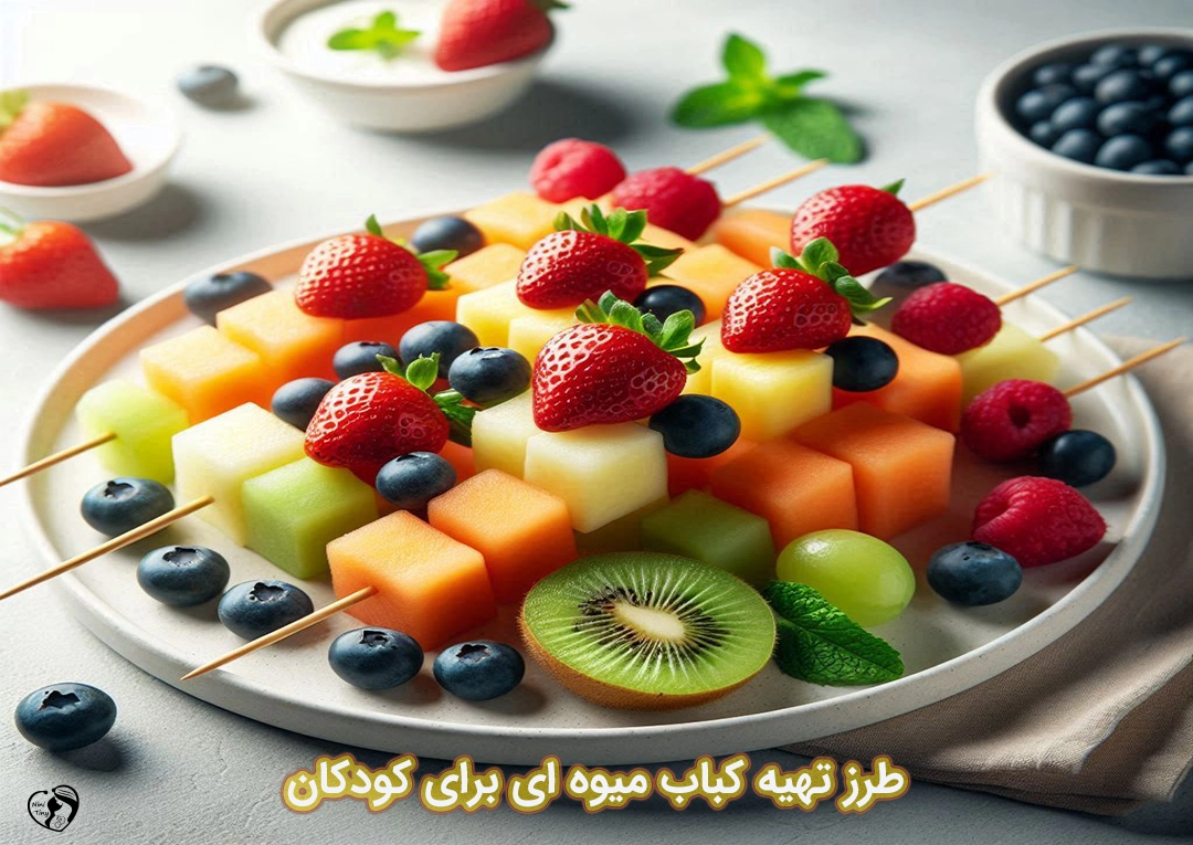 کباب میوه ای برای کودکان طرز تهیه کباب میوه ای برای کودکان