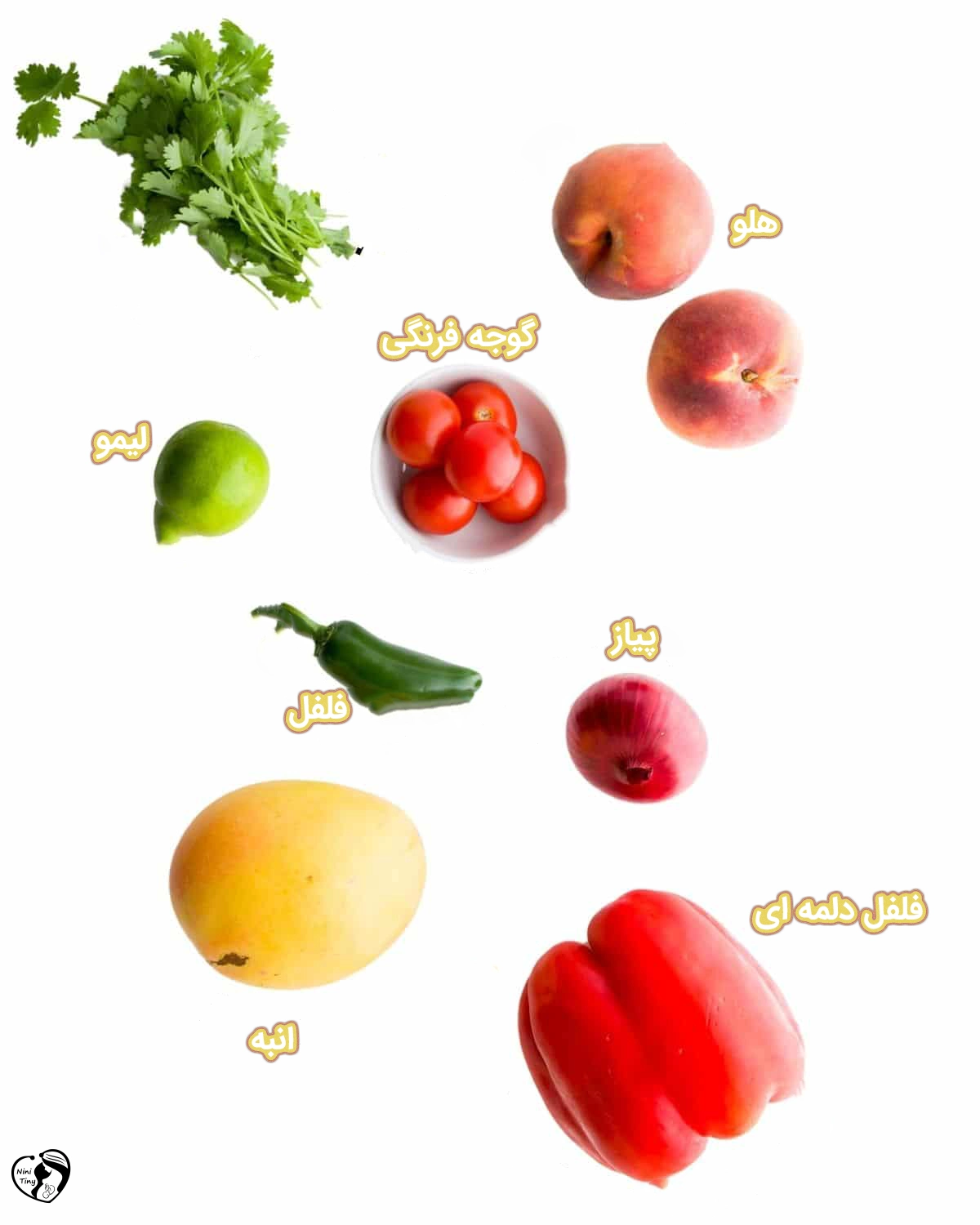 سالاد هلو و انبه برای کودکان