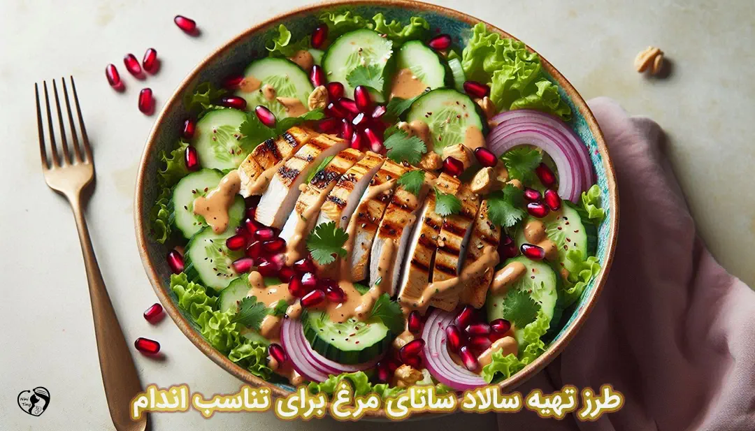 سالاد ساتای مرغ برای تناسب اندام طرز تهیه سالاد ساتای مرغ برای تناسب اندام