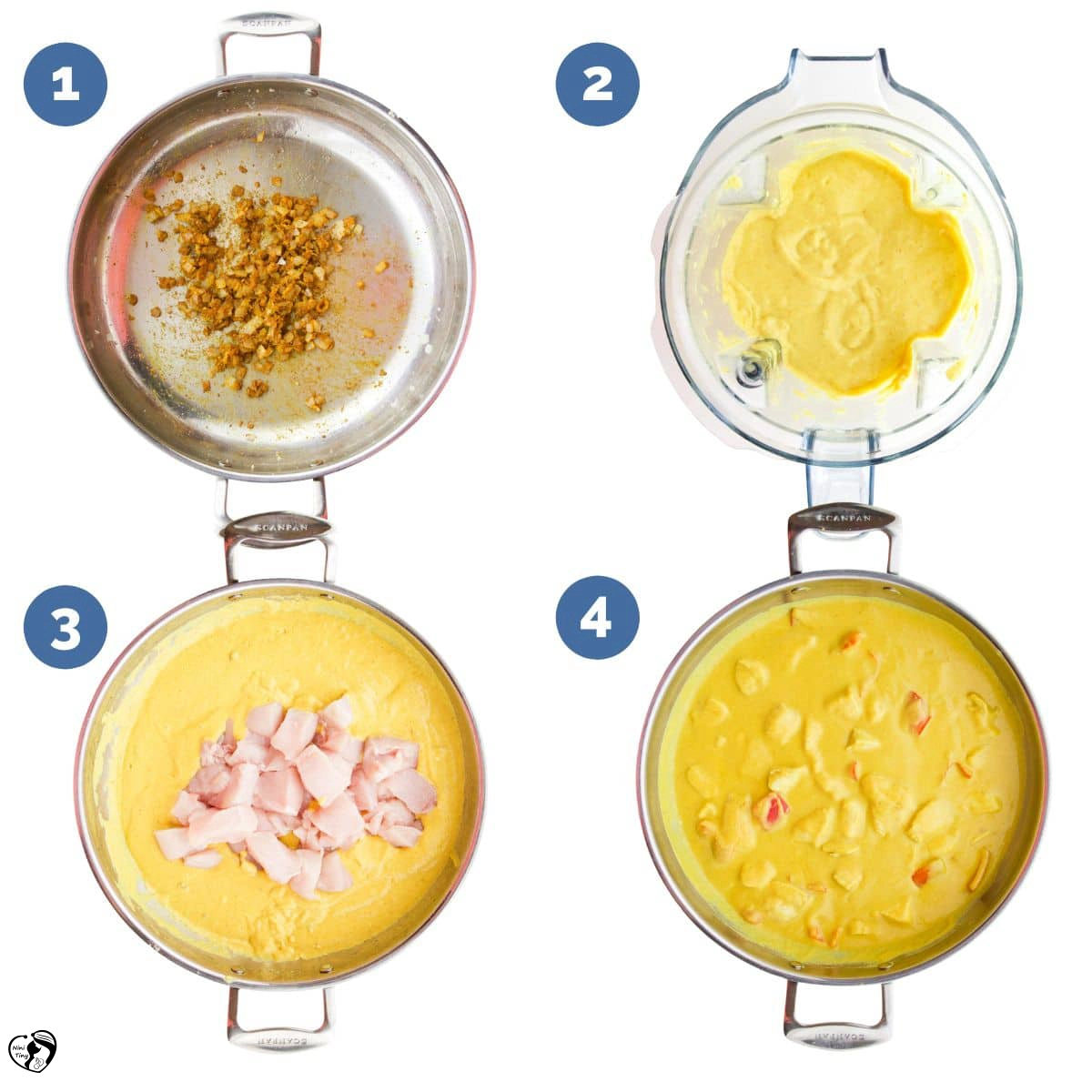 خورشت مرغ با انبه برای کودکان