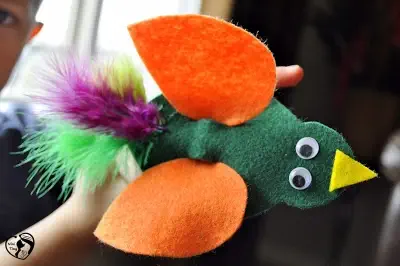 1 کاردستی عروسک های انگشتی پرنده ای