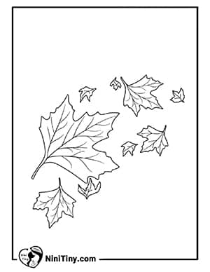 رنگ آمیزی برگ های پاییزی