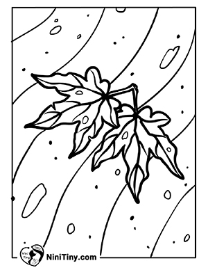 رنگ آمیزی برگ های پاییزی