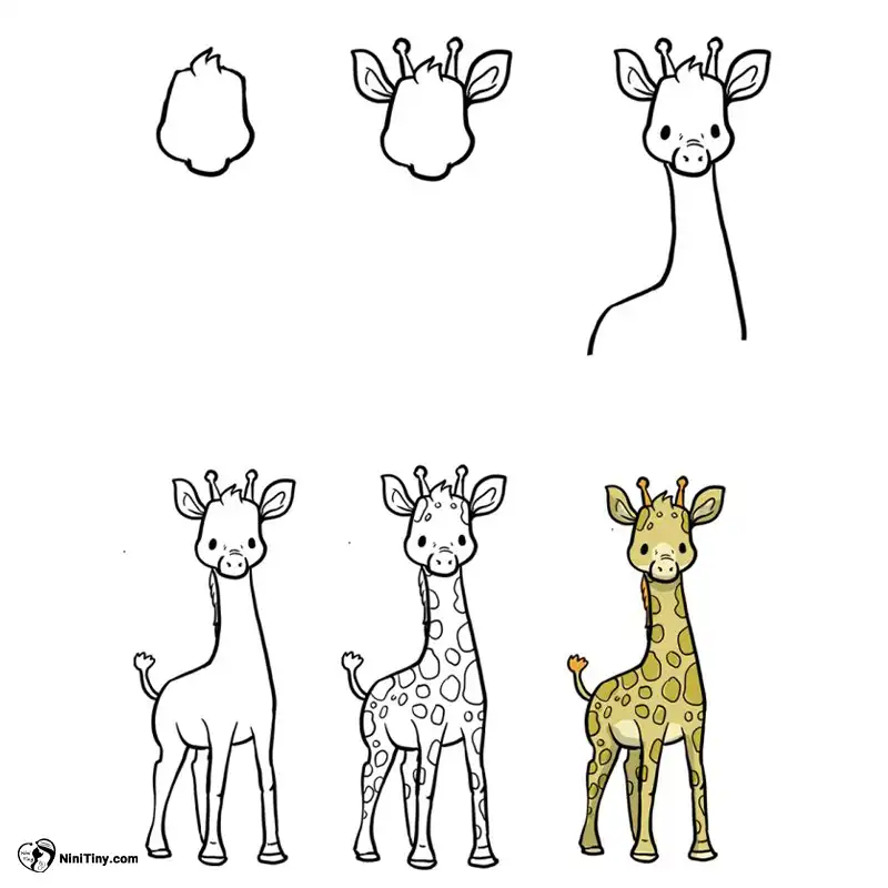 آموزش نقاشی زرافه کیوتت compressed آموزش نقاشی زرافه کیوتت compressed