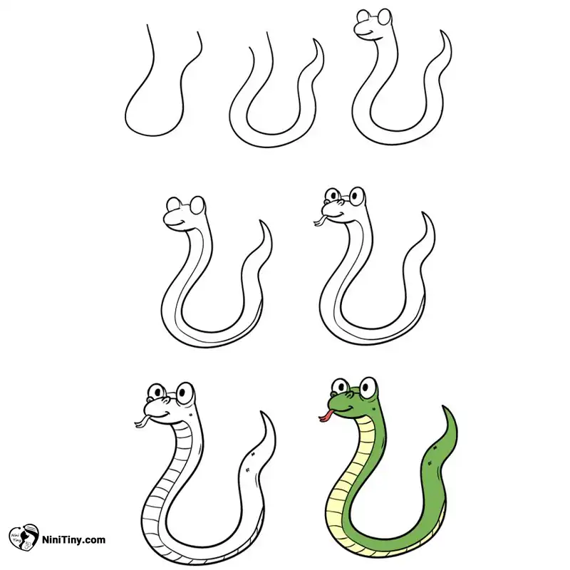 آموزش نقاشی مار کیوتت compressed آموزش نقاشی مار کیوتت compressed