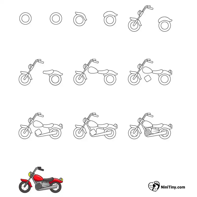 آموزش نقاشی موتور سیکلت compressed آموزش نقاشی موتور سیکلت compressed