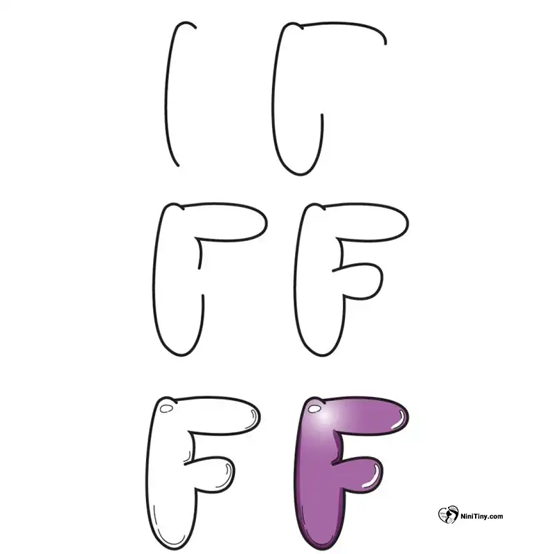 آموزش نقاشی حرفف F به سبک حبابی compressed آموزش نقاشی حرفف F به سبک حبابی compressed