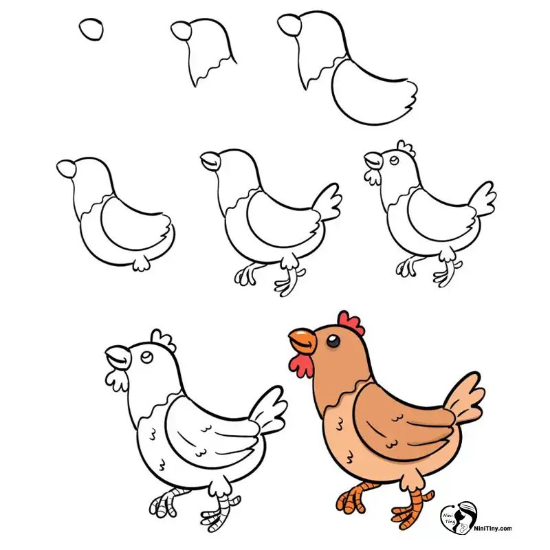 آموزش نقاشی مرغ کارتونیی compressed آموزش نقاشی مرغ کارتونیی compressed