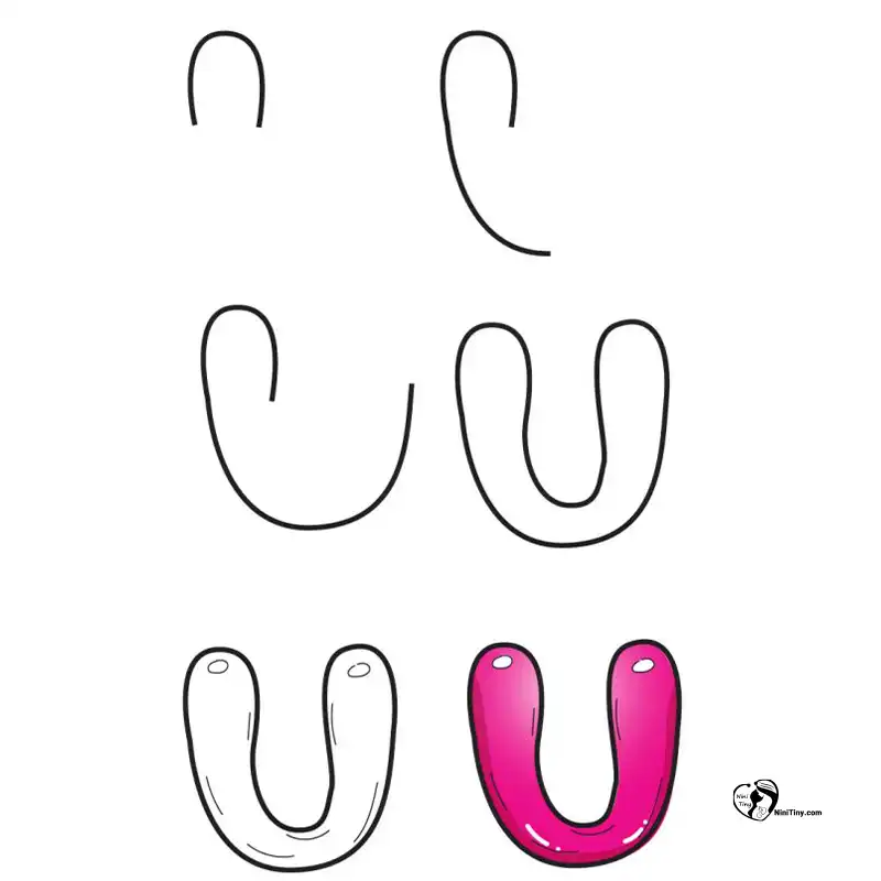 آموزش نقاشی کشیدن حرف حبابی Uش compressed آموزش نقاشی کشیدن حرف حبابی Uش compressed