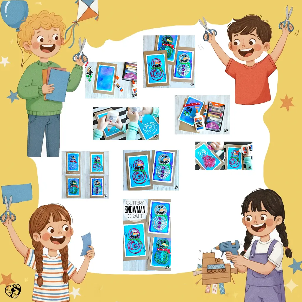 کاردستی آدم‌برفی براق