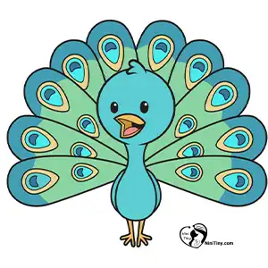 آموزش نقاشی طاووس برای کودکان رنگ امیزی compressed 1 آموزش نقاشی طاووس برای کودکان رنگ امیزی compressed 1