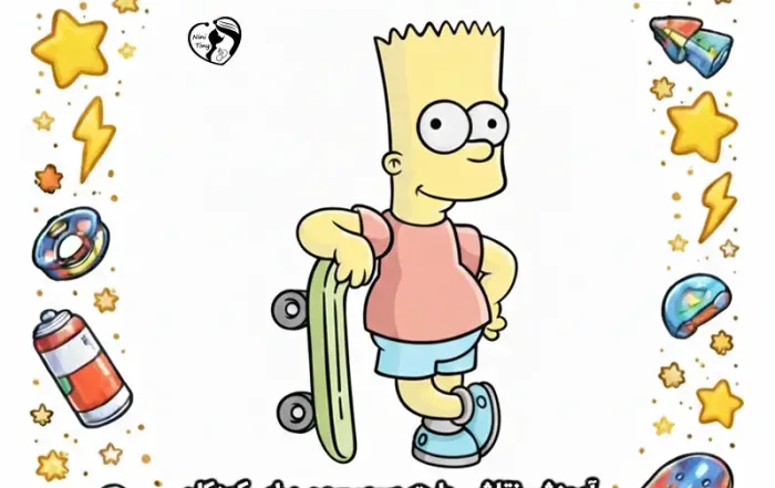 آموزش نقاشی بارت سیمپسون برای کودکان