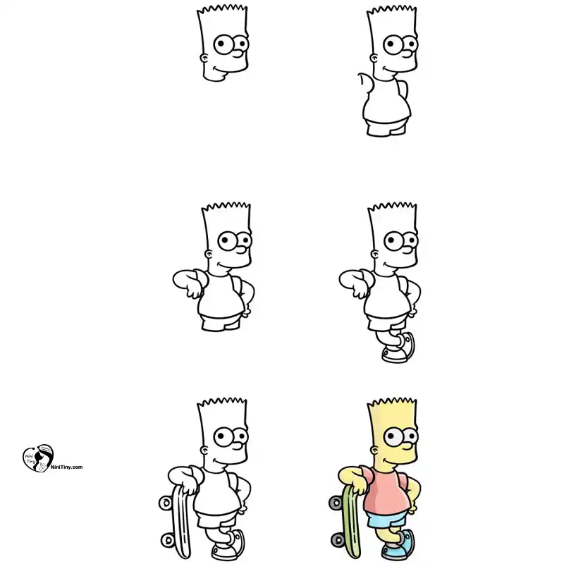 آموزش نقاشی بارت سیمپسون برای کودکان compressed آموزش نقاشی بارت سیمپسون برای کودکان compressed