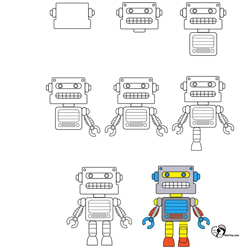 آموزش نقاشی ربات برای کودکانن compressed آموزش نقاشی ربات برای کودکانن compressed
