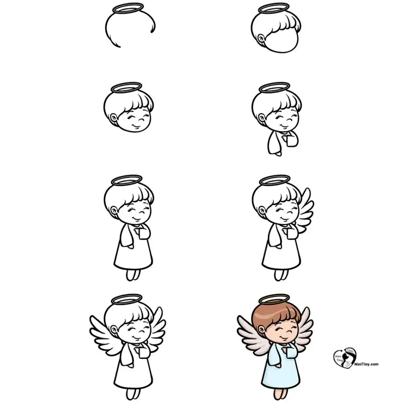 آموزش نقاشی فرشته برای کودکان ن آموزش نقاشی فرشته برای کودکان ن