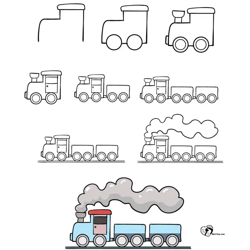 آموزش نقاشی قطار برای کودکانن compressed آموزش نقاشی قطار برای کودکانن compressed