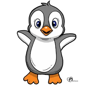 آموزش نقاشی پنگوئن برای کودکان مرحله ششم آموزش نقاشی پنگوئن برای کودکان مرحله ششم